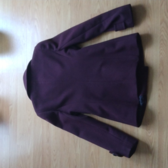 Aritzia Babaton Howell Pea Coat in Plum | Size Small - Picture 7 of 9